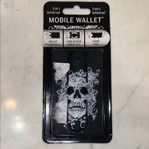 3M Mobile Wallet 3-in-1 Universal - Skeleton Skull - Cord Keeper and Phone Stand